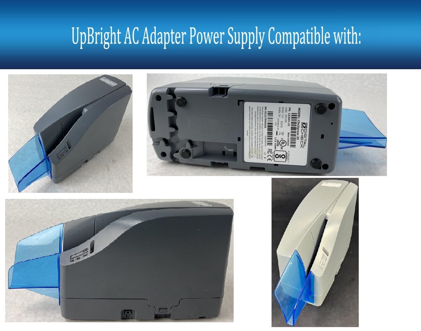 UpBright 24V AC Adapter Compatible with Digital Check CheXpress 30 CX30 30KF CX30F 152001-01 152000-01 152000-02 PS30ICEAK1000U PS301CEAK1000U…