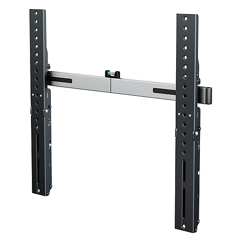 AVF JXPL601-A Super Slim TV Wall Mount w Advanced Tilt. Silver, Black. Fits 37", 39", 40", 42" 43", 46", 47", 50", 52", 55", 58", 60", 65", 70", 75"