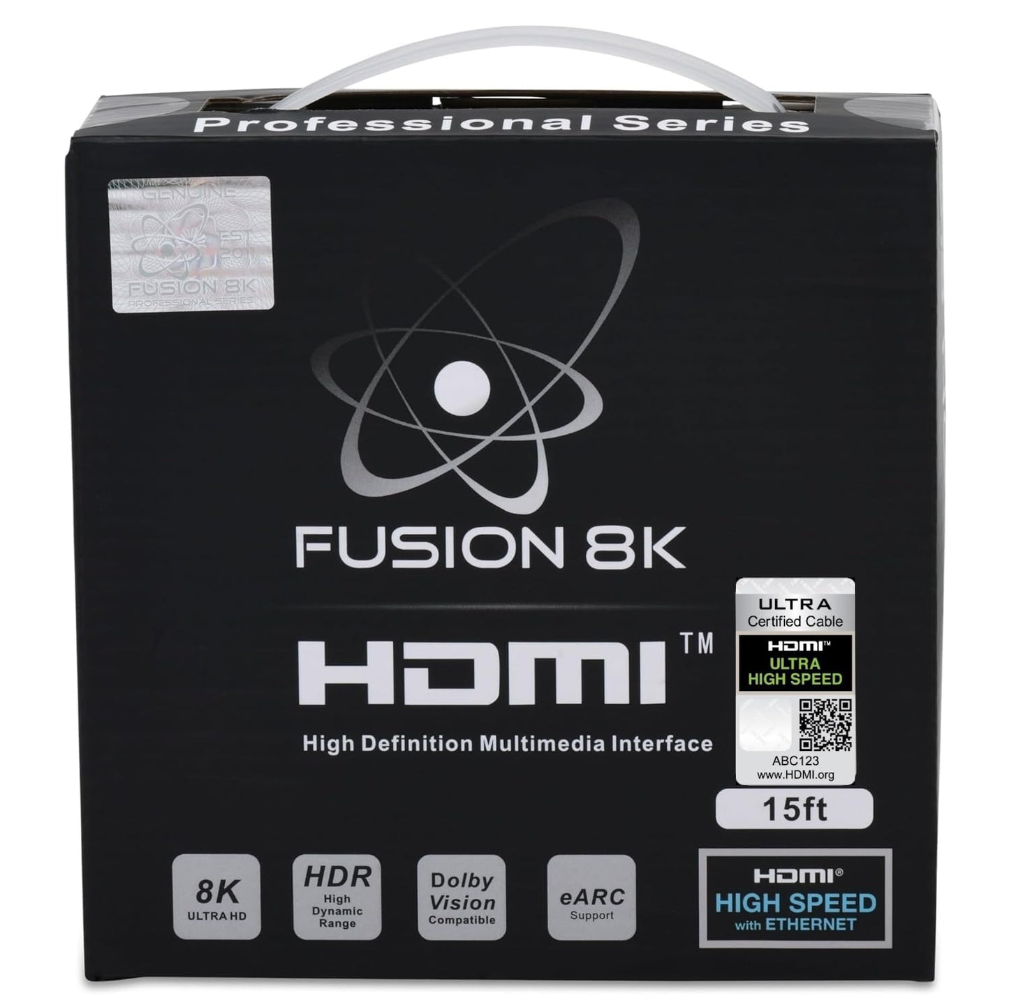 Fusion8K HDMI 2.1 Certified Cable Supports 10K 8K @60Hz and 4K @120Hz Compatible with All TVs, BluRay, Xbox Series X, PS5 (15 Feet)