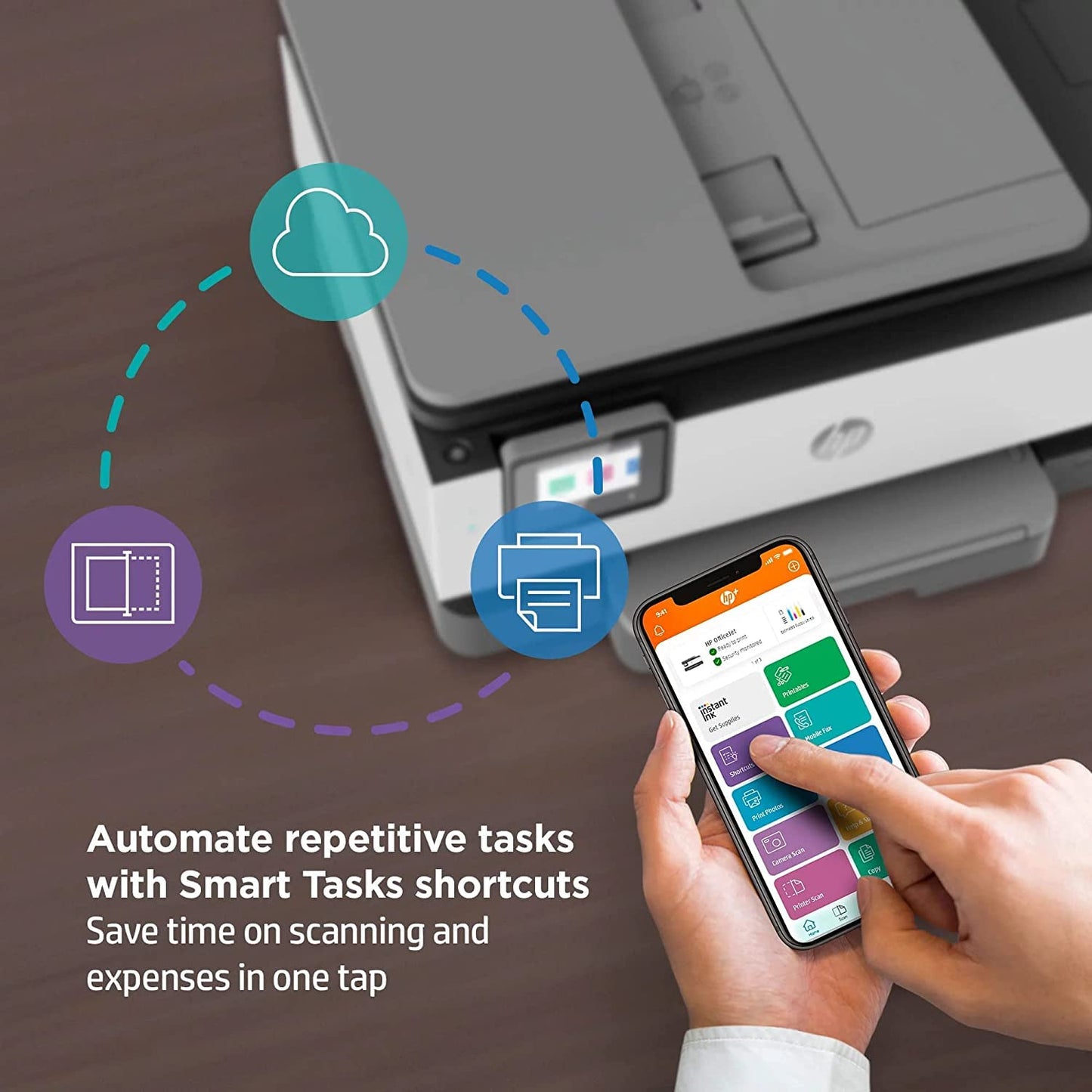 HP OfficeJet 8022e All-in-One Color Inkjet Wireless Printer Scanner Copier with 6-months Instant Ink Included Phone Computer Printers for Home Use
