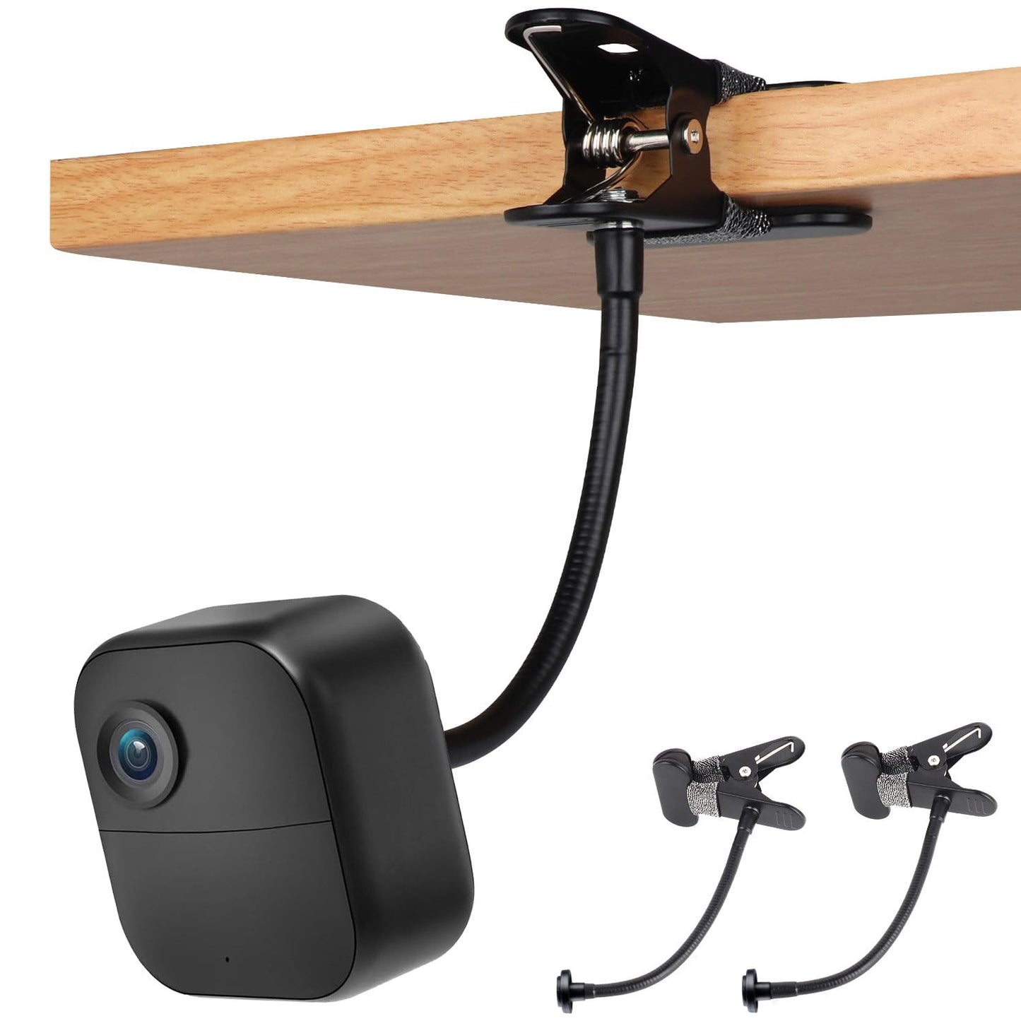 iTODOS 2 Pack Flexible Clip Clamp Mount Compatible with Blink Outdoor 4 (4th Gen)/(3rd Gen) XT3/Blink XT/XT2/Mini,8 inches Gooseneck Arm,Attach Your