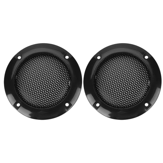 2Pcs 2inch Speaker Grill Cover, Speaker Decorative Steel Mesh Circle Car Speaker Protective Mesh Cover Replacement(Black)