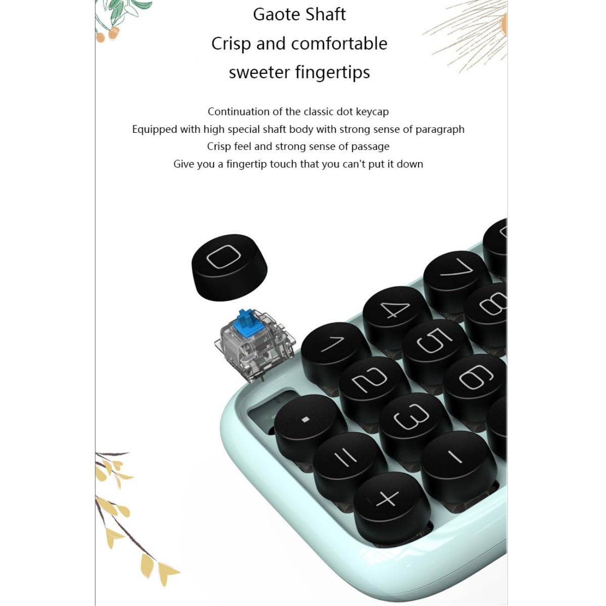 HTLNUZD Desktop Calculator 10 Digit Large LCD Display Handheld Cute Jelly Beans Mechanical Keyboard Calculator for Office, School, Home, Business