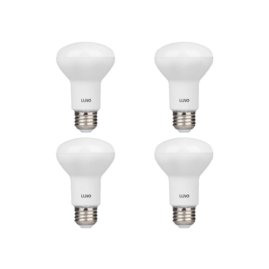 LUNO R20 Dimmable LED Bulb, 6.5W (45W Equivalent), 455 Lumens, 4000K (Neutral White), Medium Base (E26), UL Listed (4-Pack)