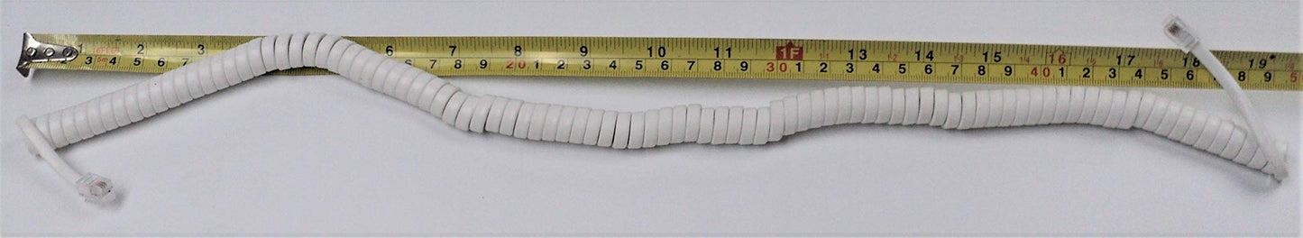 DIY-BizPhones 5-Pack White 12Ft Handset Cords Compatible with Panasonic Phone KX T7200 T7400 DT300 DT500 NT500 Series T7425 T7431 T7433 T7625 T7630