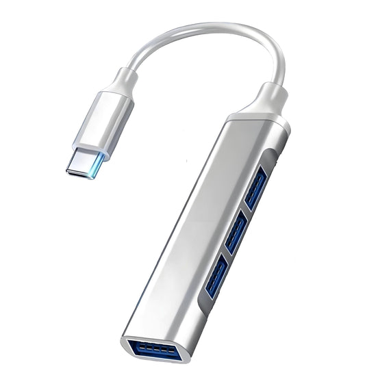 USB Type-C to Multi-Port USB Adapter, 1 Type-C, 4 USB 3.0 Ports (DUCK DANCE)