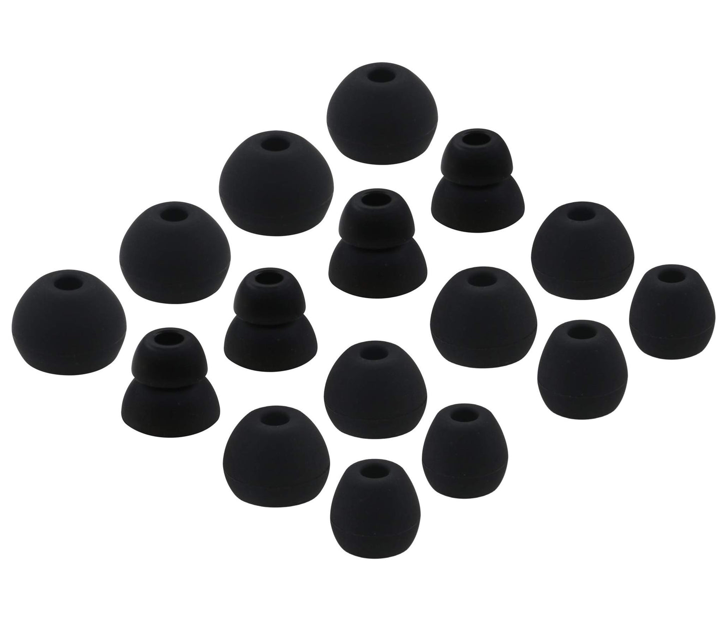 ALXCD Replacement Eartips Silicone Earbuds Buds Set Compatible with Powerbeats Pro, 8 Pairs S/M/L/D 4 Sizes Soft Silicone Earbuds Tips, Compatible