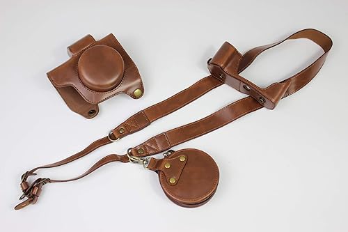E-M10 Mark IV Case, BolinUS Handmade PU Leather Fullbody Camera Case Bag Cover for Olympus OM-D E-M10 Mark IV with 14-42mm EZ Lens Bottom Opening