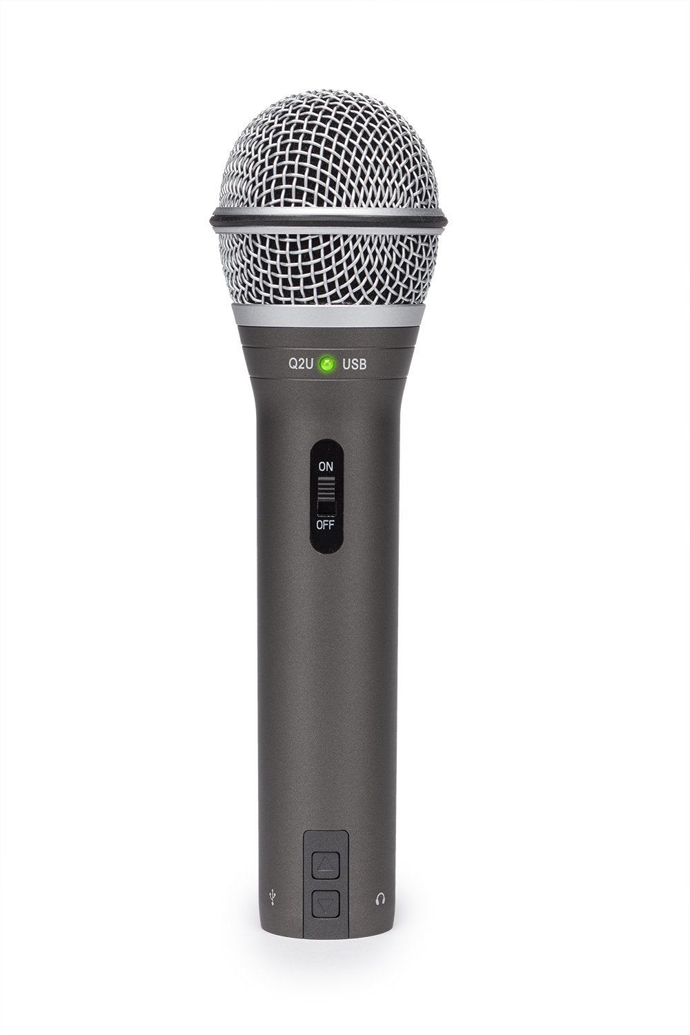 SAMSON Technologies Q2U USB/XLR Dynamic Microphone Recording and Podcasting Pack (Includes Mic Clip, Desktop Stand, Windscreen and Cables), Silver