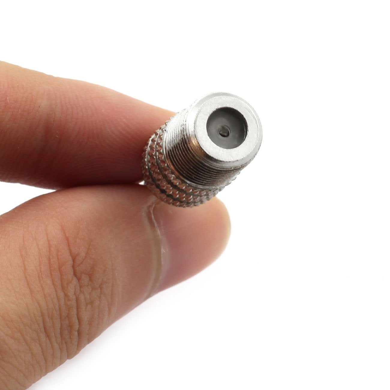 E-outstanding 2Pcs F-Type Female Jack to 3.5mm 1/8" Male Plug Mono Coaxial Audio Adapter Converter