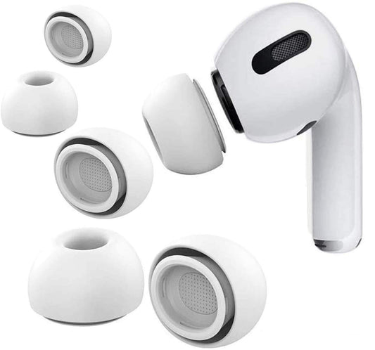 Earbudz [6 Pairs] Airpod Pro Tips Earbud Replacements for Apple Airpods Pro & Airpods Pro 2 2nd Generation - Small, Medium and Large (White)