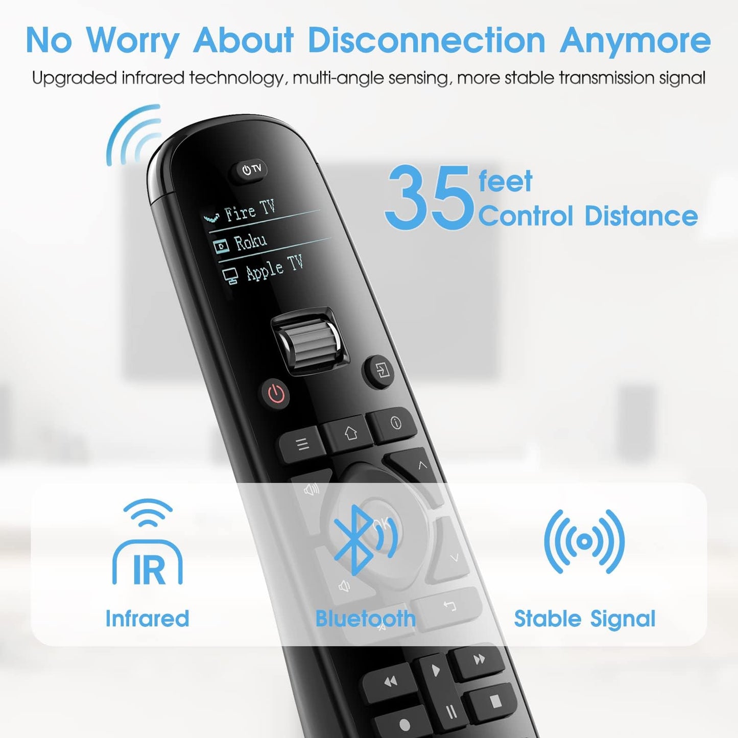 SofaBaton U2 Upgrade Universal Remote Control Ergonomic Universal TV Remote with Backlight, One-Touch Macro Buttons, Bluetooth Pairing, IR Blaster