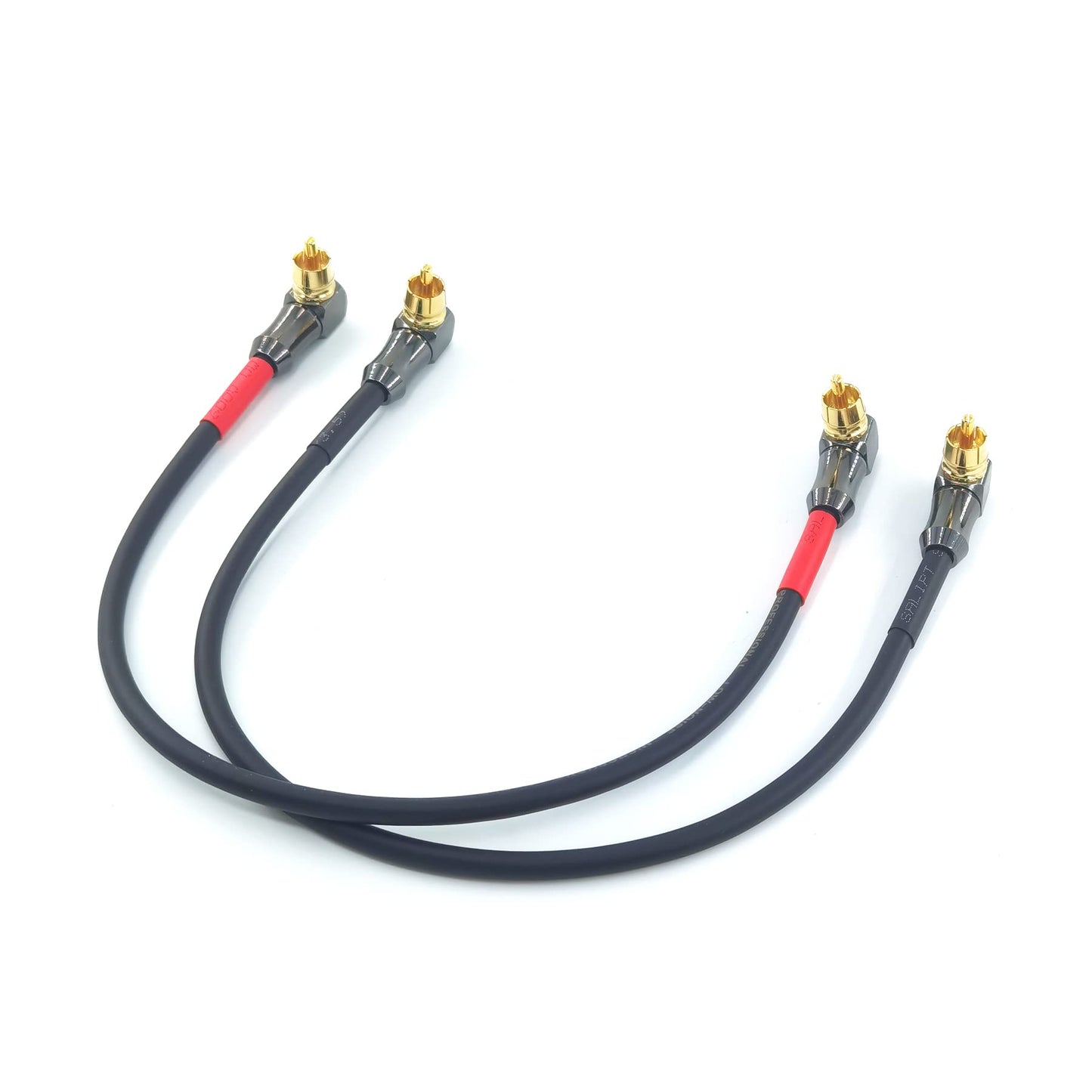 WJSTN-061 90 Degree Right Angle RCA Cable Male to Male Subwoofer Cable Digital Coaxial Audio Cable for Home Theater, Sound Bar, TV,and More? 2Pack