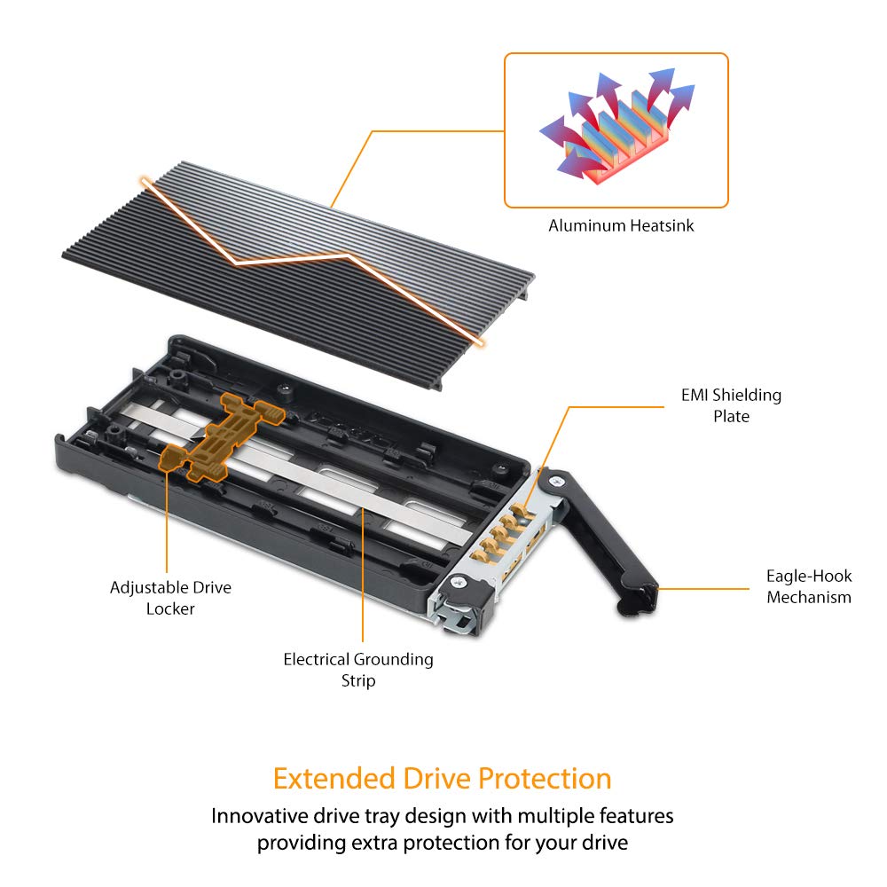 ICY DOCK M.2 PCIe 3.0/4.0 NVMe SSD Removable Mobile Rack Enclosure for External 3.5” Drive Bay | ToughArmor MB833M2K-B