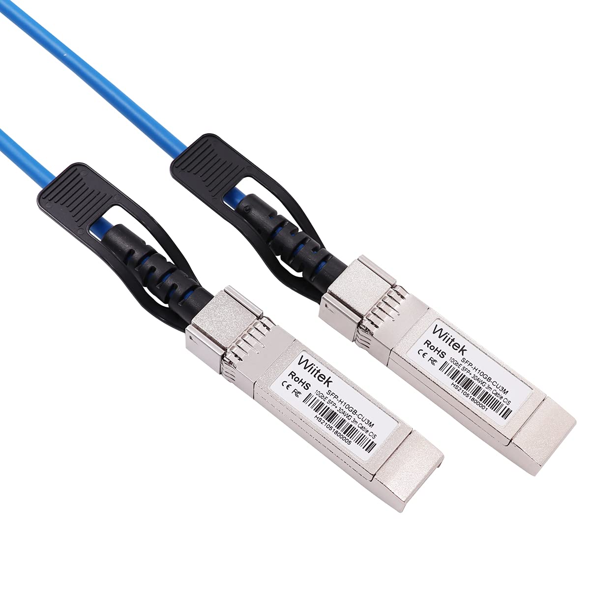 [Blue Colored] 3m 10G SFP+ DAC Twinax Cable, 10Gbase-CU SFP+ Passive Copper Cable, Compatible for Cisco SFP-H10GB-CU3M, Ubiquiti, Juniper, Mellanox