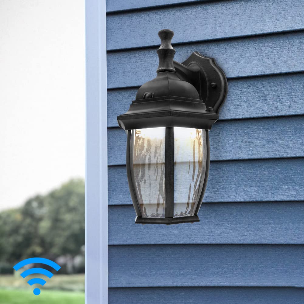 Maxxima Luvoni WiFi LED Outdoor Wall Light, 850 Lumens, CCT 2700K-6500K