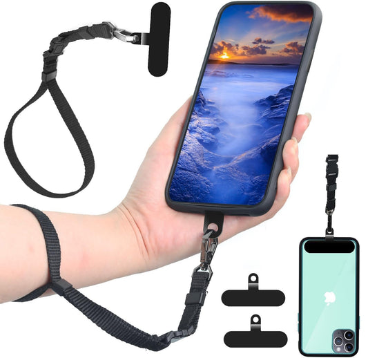 M MYECOGO Heavy Duty Phone Wrist Lanyard, 2 Pack Adjustable Cell Phone Lanyard Strap, Hand Wrist Strap Lanyard with Tether Tabs for Smartphones GoPro