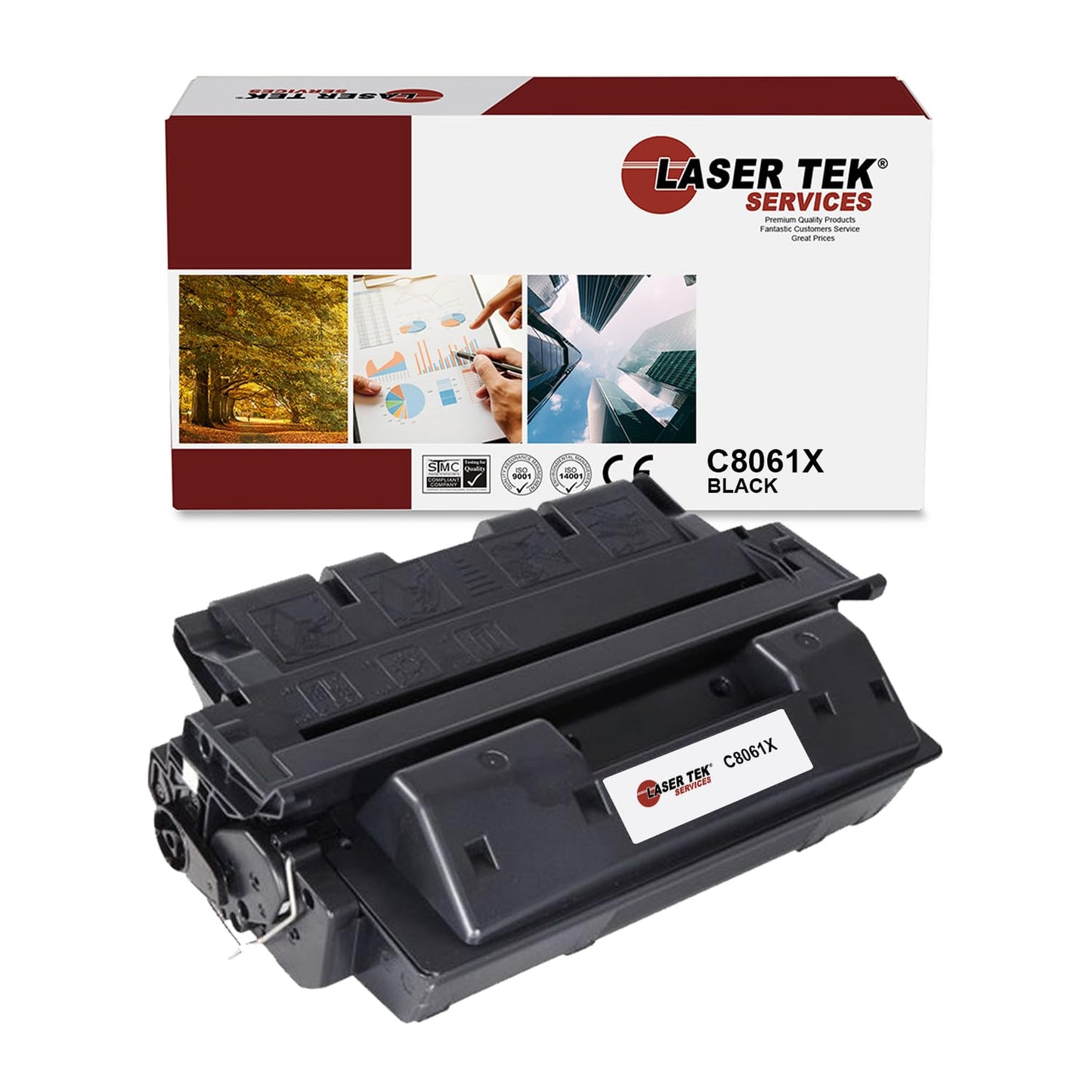Laser Tek Services Compatible High Yield Toner Cartridge Replacement for HP 61X C8061X Works with HP LaserJet 4100 4100dtn 4100mfp Printers (Black, 1