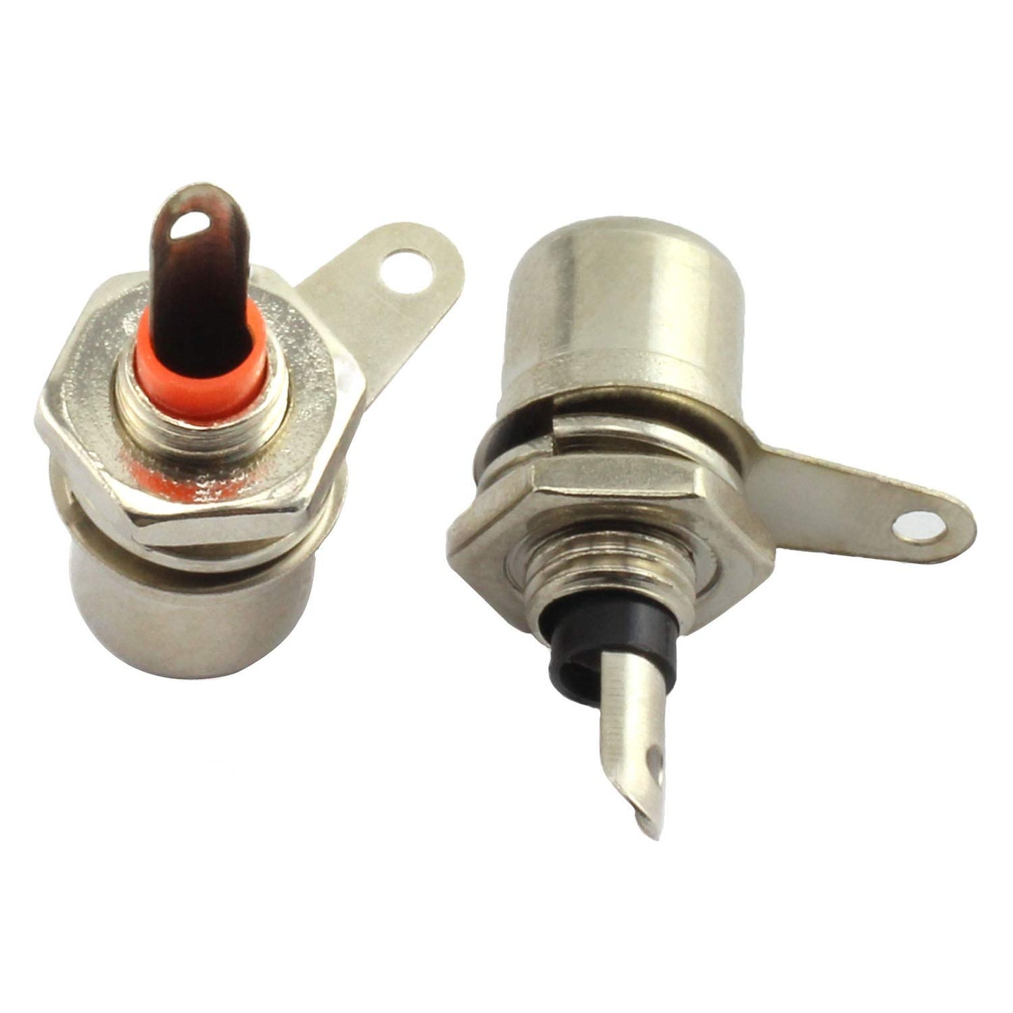 RuiLing 20PCS Nickel Plated RCA Phono Chassis Panel Mount Female Socket Adapter (10PCS Black + 10PCS Red)