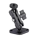 Leenconghui Aluminum 1/4"-20 Mount with Drill Plate Base for Monitors, CCTV Cameras, Camcorders, 360° Rotation Adjustable Camera Mount