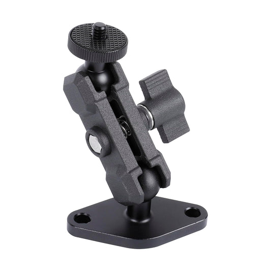 Leenconghui Aluminum 1/4"-20 Mount with Drill Plate Base for Monitors, CCTV Cameras, Camcorders, 360° Rotation Adjustable Camera Mount