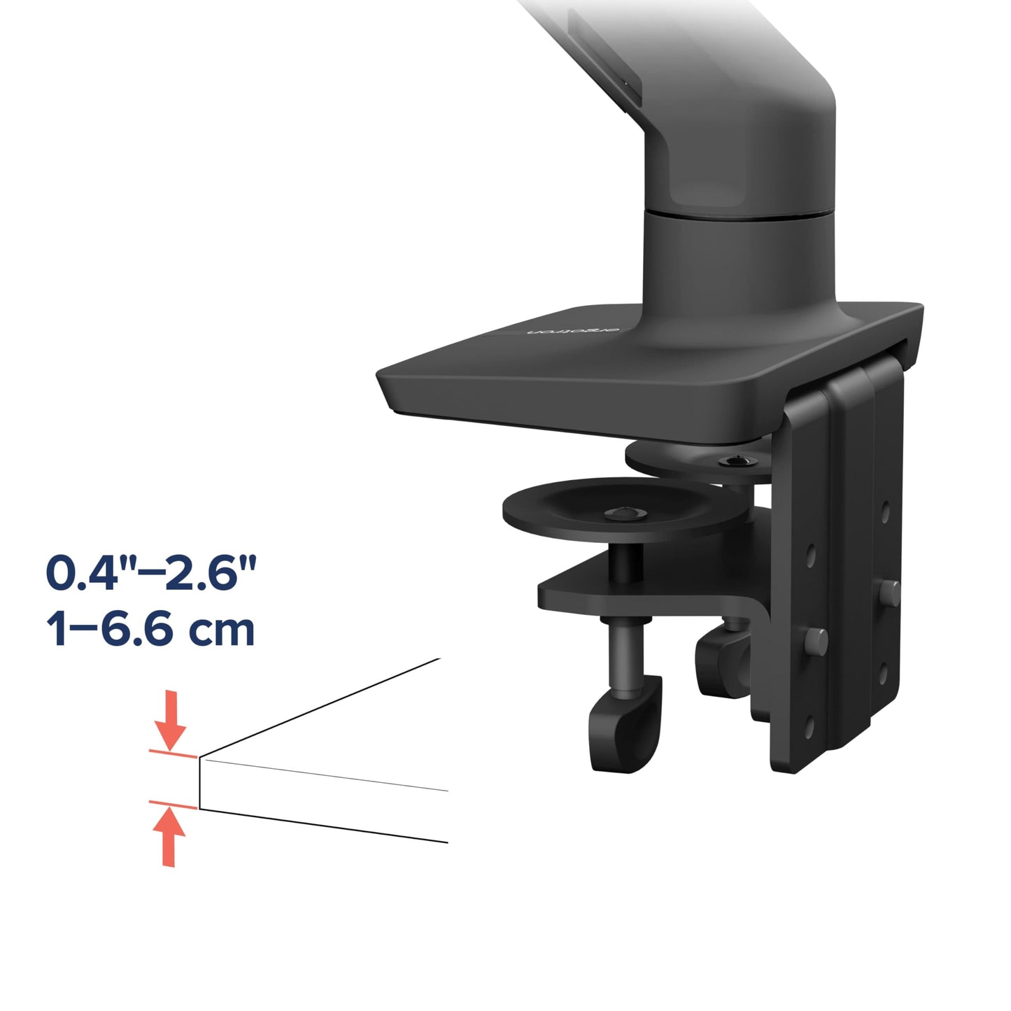 Ergotron - HX Desk Mount Conversion Kit - Add-on for HX Wall Monitor Arms - Matte Black