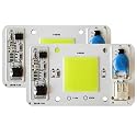 Tesfish 2PCS LED COB Chip 50W 110V White Light Engine Integrated Smart IC Driver Free Solder for LED Floodlight Ceiling Light etc