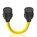 HUBRV Power Bank Adapter NEMA L14-30R to L14-30R Twist Lock 125V/250V 30 AMP Female to Female Cord Generator Adapter Convert Generator Hookup…