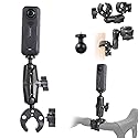 PellKing Camera Motorcycle Mount for Insta360 X5/X4/X3/X2,Double Super Clamp Mount Umbrella clamp Holder for Monitor Bracket Magic Socket Arm with 1/4