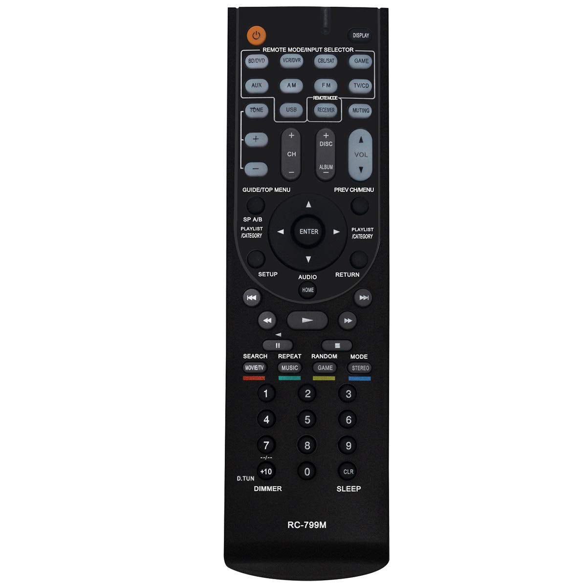 New RC-799M Replacement Remote Control fit for Onkyo HT-S3500 HT-R548 HT-RC330 TX-SR313 HT-S5500 HT-R591 HTS5500 HTR591 HTS3500 HTR548 HTRC330