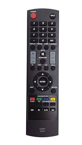 New GJ221 Remote for Sharp LED HDTV TV LC-32D59U LC-32D59 LC-42D69U LC-42D69 SVD-3815 LC-32LE440U LC-32SV29 LC-32SV29U LC-42SV49 LC-42SV49U LC-46SV50