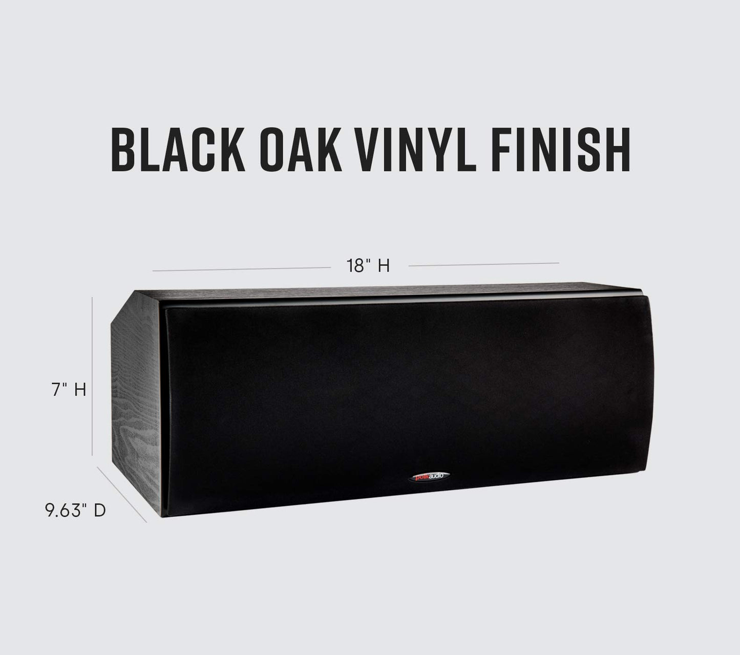 Polk Audio CS1 Series II Center Channel Speaker | Unique Design | Stand Alone or a Complement to Monitor 40, 60, and 70 Speakers | Detachable Grille |