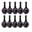 General RF Silent Disco 10pcs Black led Flashing Light Headphones Bundle for Quiet Party Events Fitting