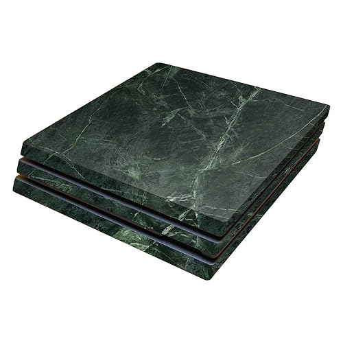 MightySkins Skin Compatible with Sony PS4 Pro Console - Green Marble | Protective, Durable, and Unique Vinyl Decal wrap Cover | Easy to Apply, Remove