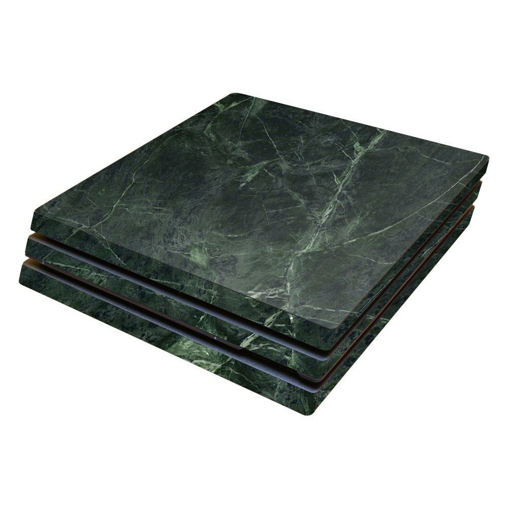MightySkins Skin Compatible with Sony PS4 Pro Console - Green Marble | Protective, Durable, and Unique Vinyl Decal wrap Cover | Easy to Apply, Remove