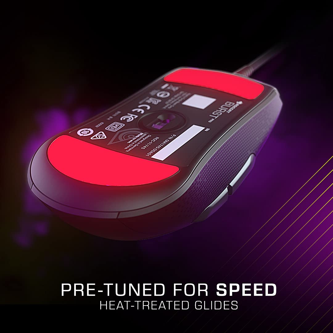 ROCCAT Burst Pro PC Gaming Mouse, Optical Switches, Super Lightweight Ergonomic Wired Computer Mouse, RGB Lighting, Titan Scroll Wheel, Bionic Shell