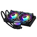 Cooler Master MasterLiquid ML240 Illusion CPU Liquid Cooler - AIO Water Cooling System, 3rd Gen Pump, 2 x 120mm ARGB Halo Fans, 240mm Radiator, ARGB