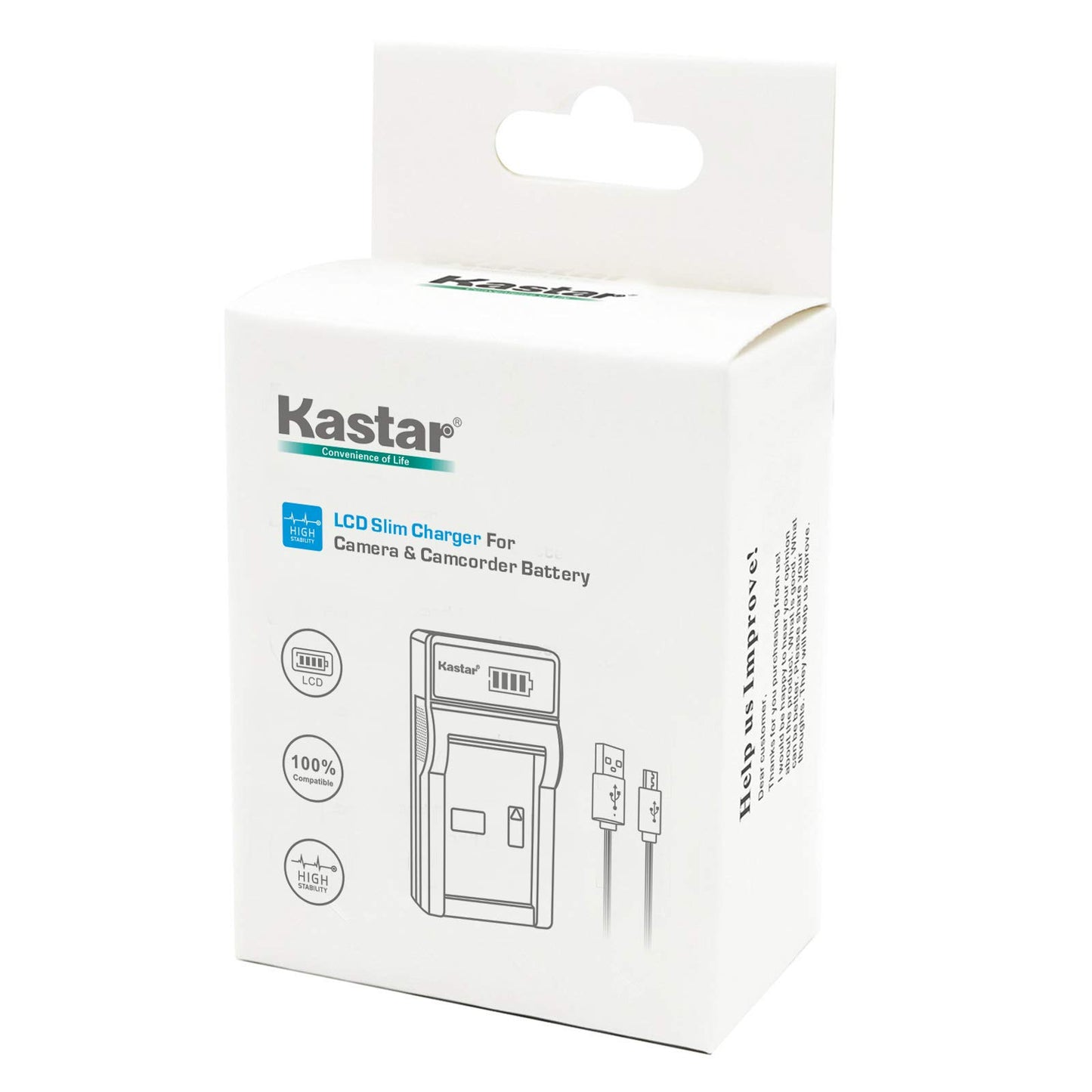 Kastar LCD Slim USB Charger Replacement for LP-E10, LC-E10 and EOS 1100D, EOS 1200D, EOS Rebel T3, EOS Rebel T5, EOS Kiss X50, EOS Kiss X70 DSLR