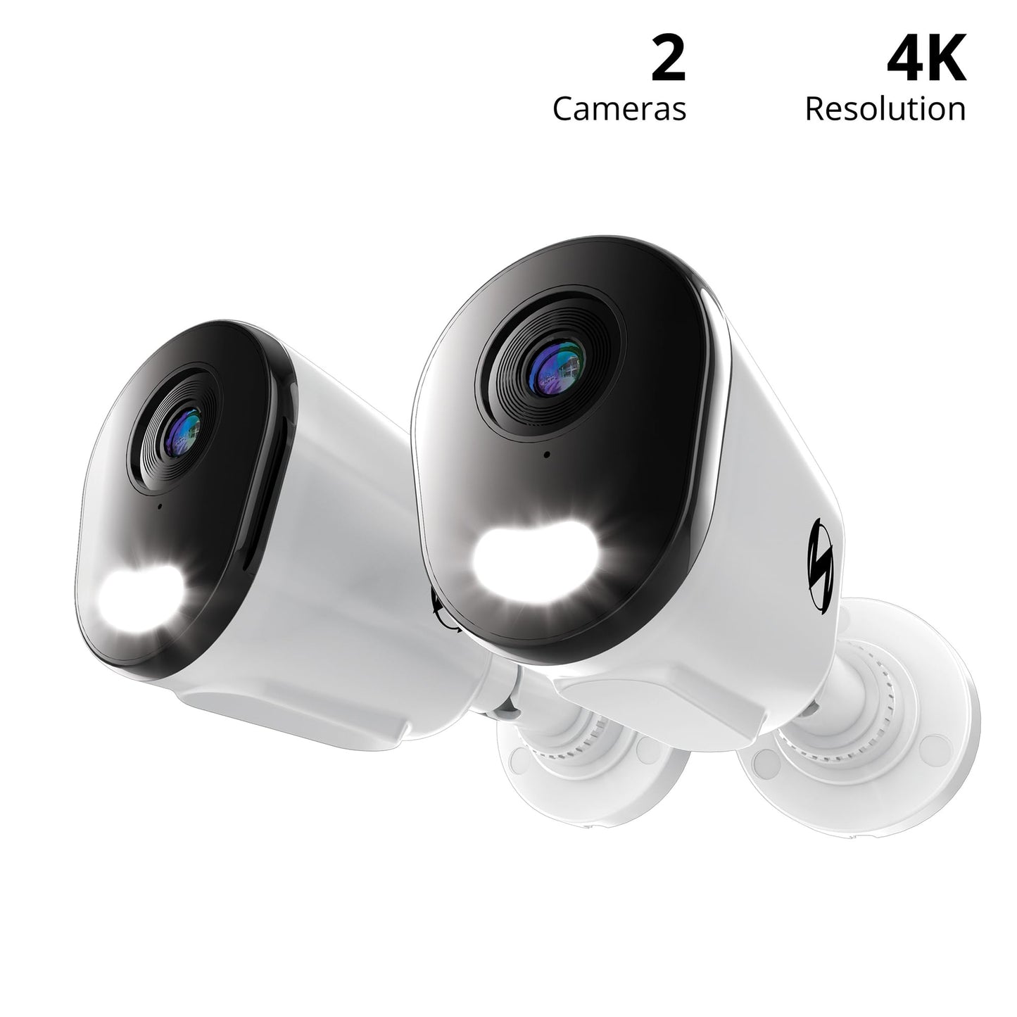 Night Owl Add On Wired IP 4K HD Indoor/Outdoor Deterrence Cameras with 2-Way Audio (2 Pack)