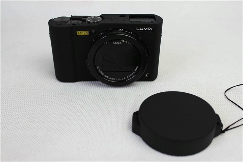 BolinUS Fullbody Ultra-thin Lightweight Rubber Soft Silicone Case Bag Cover for Panasonic Lumix LX10 DMC-LX10 -Black