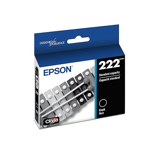 EPSON 222 Claria Ink Standard Capacity Black Cartridge (T222120-S) Works with Workforce WF-2960, Expression XP-5200