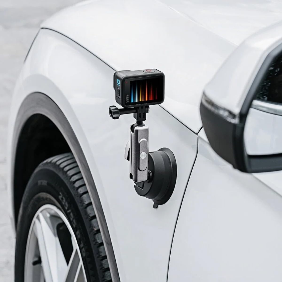 Suction Cup Camera Mount with 360° Ball Head Magic Arm,Sporting Cameras Holder Accessories Compatible with Insta360 X5 X4/GoPro/DJI OSMO 360,Standard