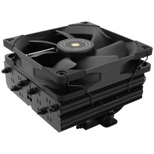 Thermalright SI-100 Black CPU Air Cooler, 6×6mm Heat Pipes, TL-E12B PWM Quiet Fan CPU Cooler with S-FDB V2.0 Bearing, AGHP 3.0 Technology, for AMD AM4