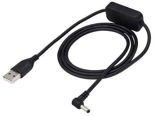 zdyCGTime USB 2.0 Male to 90° dc 3.5 * 1.35mm Male 5v Elbow Boost line,USB to Type H Barrel Cable,USB 12v Cable,Suitable for Desk Lamps,mini