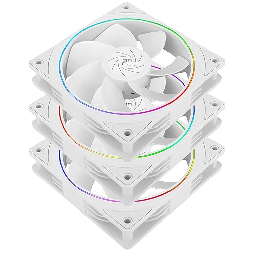 Thermalright TL-S12RW X3 CPU Fan,Computer Case Cooler, 12cm Desktop Cooling, 4pin PWM Connector PC Fan with ARGB Aperture, 1500RPM Speed PC Cooler