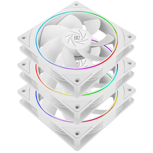 Thermalright TL-S12RW X3 CPU Fan,Computer Case Cooler, 12cm Desktop Cooling, 4pin PWM Connector PC Fan with ARGB Aperture, 1500RPM Speed PC Cooler