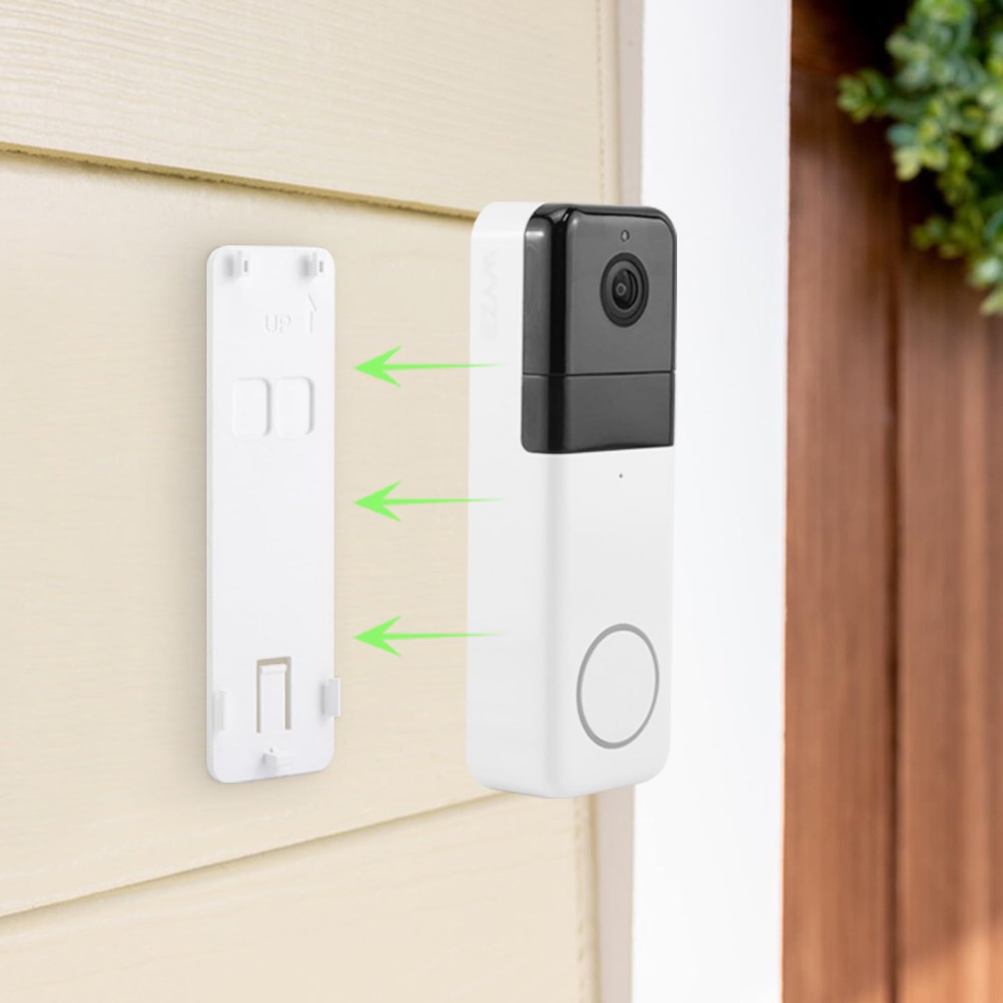 LEFXMOPHY Backplate for Wyze Wireless Video Doorbell Pro Back Plate No Drill Replacement Part with Mounting Tape Mount Accessory