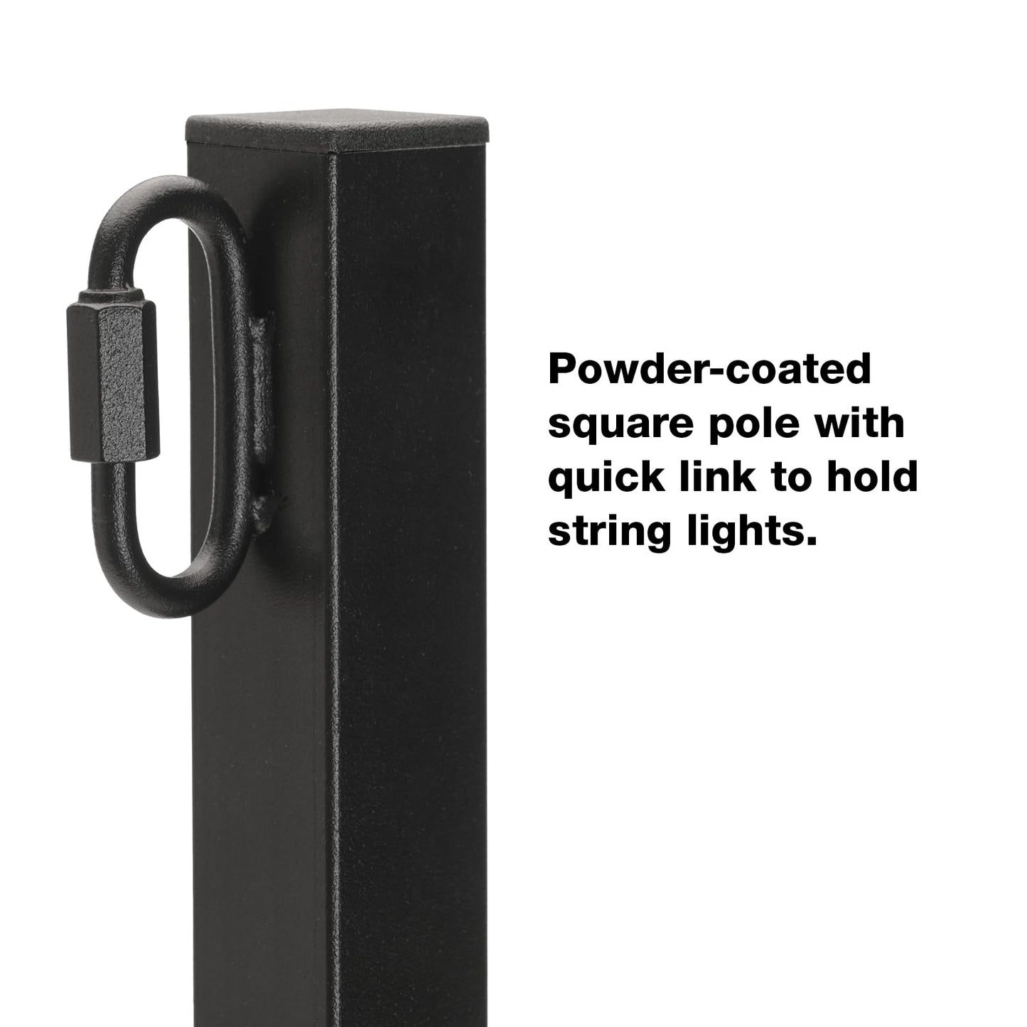 EXCELLO GLOBAL PRODUCTS 4 Pack of 1.3' Fence String Light Poles