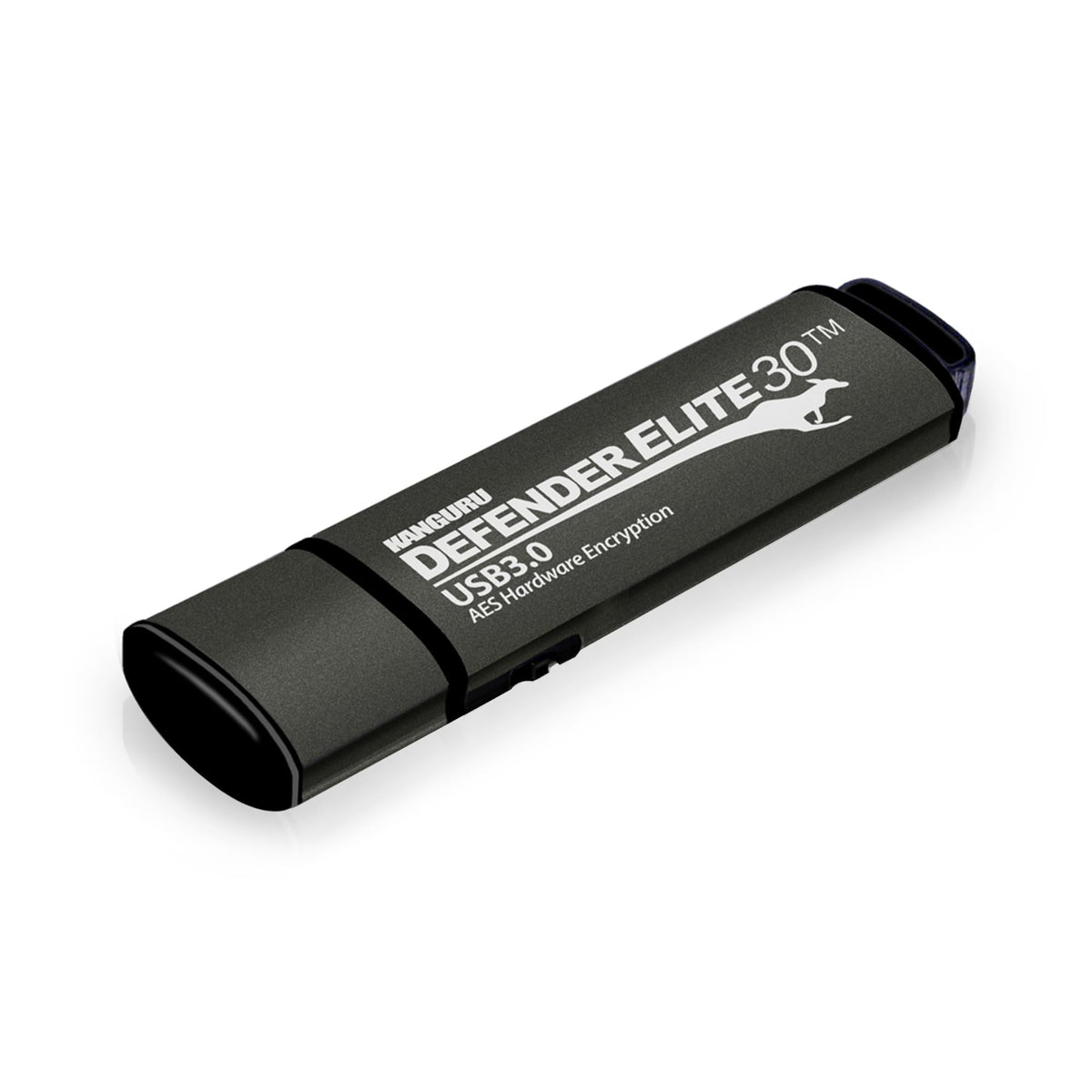 Kanguru Defender Elite30 - 32 GB Hardware Encrypted Flash Drive - Physical Write Protect Switch - SuperSpeed USB 3.0