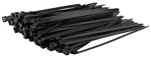 Pro Tie Heavy Duty Cable Ties, Self-Locking Nylon Cable Wire Ties for Indoor and Outdoor Use | 7.9-Inch, 120 lbs. Tensile Strength, UV Black Nylon